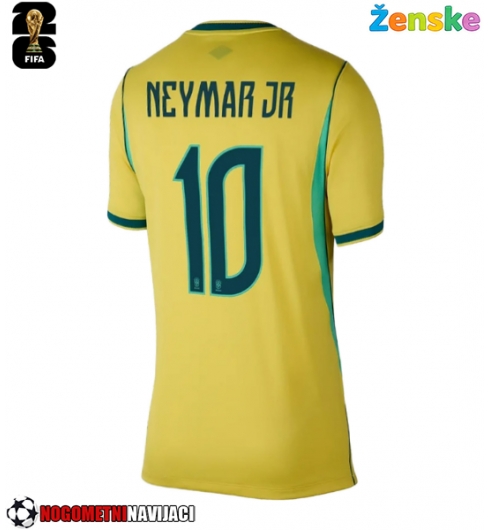 Ženske Nogometnih dresov Brazilija Neymar Jr #10 Domači SP 2026 Kratki rokavi Ženske Nogometnih dresov Brazilija Neymar Jr #10 Domači SP 2026 Kratki rokavi